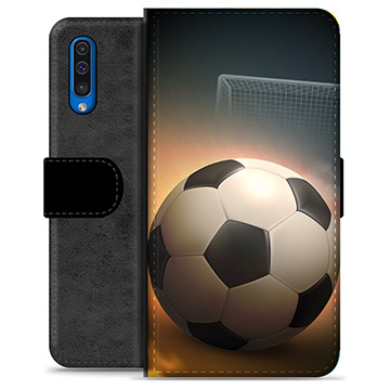 Samsung Galaxy A50 Premium Portemonnee Hoesje Voetbal