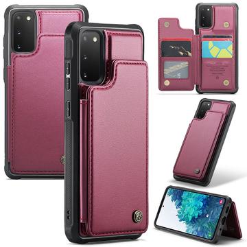 Samsung Galaxy S20 FE 5G-S20 FE 2022 Caseme C22 Hoesje RFID-kaart portemonnee Rood