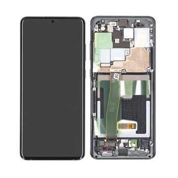 Samsung Galaxy S20 Ultra 5G Voorzijde Cover & LCD Display GH82-22271A Zwart