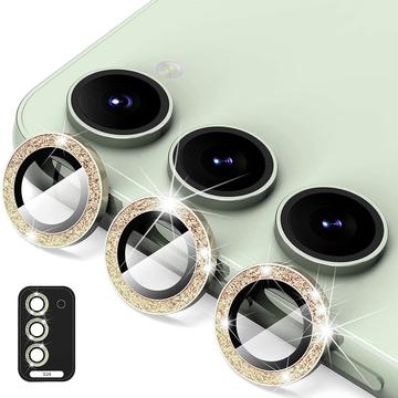 Samsung Galaxy S24 Hat Prince Glitter Camera Lens Beschermer Goud