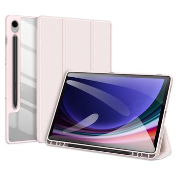 Samsung Galaxy Tab S9 FE Dux Ducis Toby Tri-Fold Smart Folio Hoesje Lichtroze