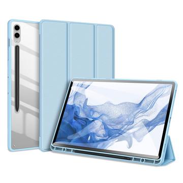 Samsung Galaxy Tab S9 FE+ Dux Ducis Toby Tri-Fold Smart Folio Hoesje Baby Blauw