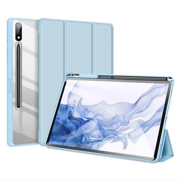 Samsung Galaxy Tab S9+ Dux Ducis Toby Tri-Fold Smart Folio Hoesje Baby Blauw