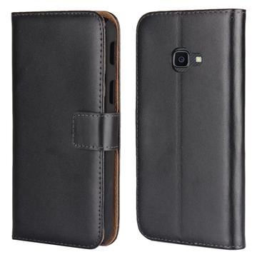 Samsung Galaxy Xcover 4-4s Slim Wallet Leren Hoesje Zwart