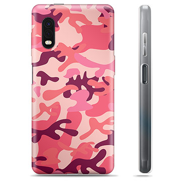 Samsung Galaxy Xcover Pro TPU Hoesje Roze Camouflage