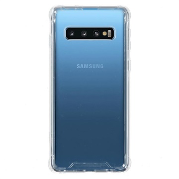 Samsung Galaxy S10 Krasbestendig Hybrid Case Doorzichtig
