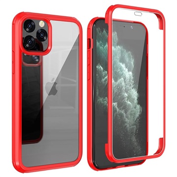 Shine&Protect 360 iPhone 11 Pro Max Hybrid Case Rood-Doorzichtig