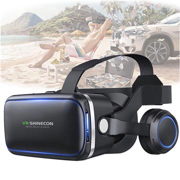 Shinecon 6 Generation G04E 3D VR Virtual Reality Bril met Koptelefoon