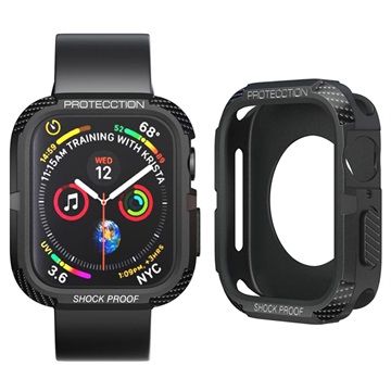 Schokbestendige Apple Watch Series 9/8/SE (2022)/7/SE/6/5/4 TPU Case - 40mm/41mm - Zwart