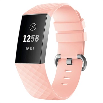 Fitbit Charge 3 siliconen polsband met connectoren roze