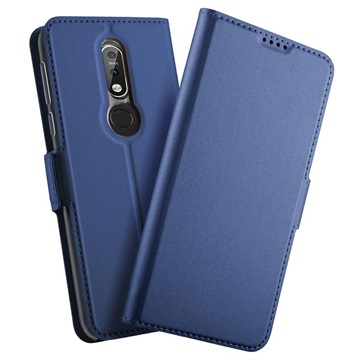 Nokia 71 Slim Flip Cover Met Creditcard Slot Blauw huismerk kopen in de aanbieding