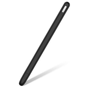 Antislip Apple Pencil (2nd Generation) Siliconen Hoesje Zwart