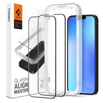 Spigen Glas.tR AlignMaster FC iPhone 13 Pro Max-14 Plus Glazen Screenprotector Zwart
