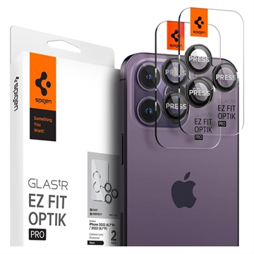 Spigen Glas.tR Ez Fit Optik Pro iPhone 14 Pro-14 Pro Max Lens Glazen Protector