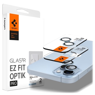 Spigen Glas.tR Ez Fit Optik Pro iPhone 14-14 Plus Lens Glazen Protector Blauw