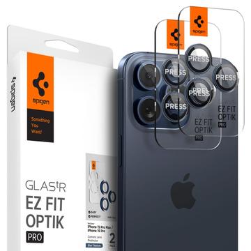 Spigen Glas.tR Ez Fit Optik Pro iPhone 14 Pro-14 Pro Max-15 Pro-15 Pro Max Lens Glazen Protector Tit