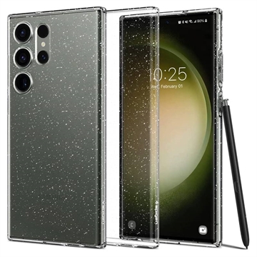 Spigen Liquid Crystal Glitter Samsung Galaxy S23 Ultra 5G Hoesje Doorzichtig