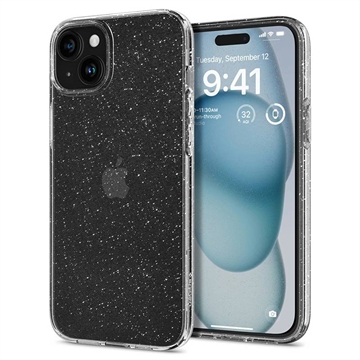 iPhone 15 Spigen Liquid Crystal Glitter Hoesje Doorzichtig