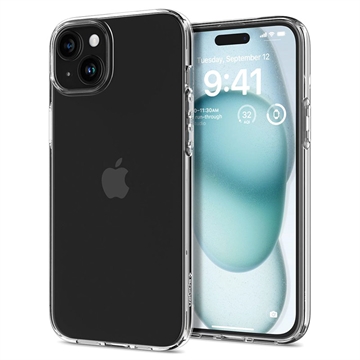 iPhone 15 Spigen Liquid Crystal TPU Case Doorzichtig