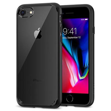 Spigen Ultra Hybrid 2 Apple iPhone 8 Case Zwart voor iPhone 7, iPhone 8
