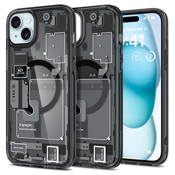 iPhone 15 Plus Spigen Ultra Hybrid Mag Case Black-Zero One