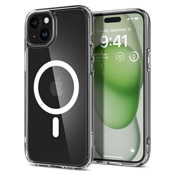 iPhone 15 Plus Spigen Ultra Hybrid Mag Case White-Transparent