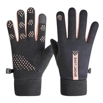 SportLove Women Windproof Touchscreen Handschoenen Zwart-Roze