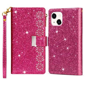 Starlight Series iPhone 14 Pro Portemonnee Hoesje Fel roze