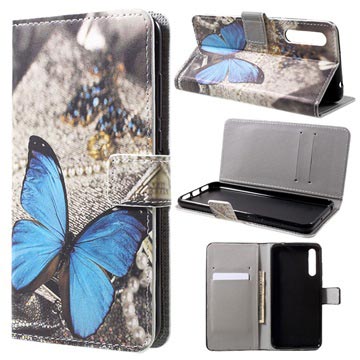 Style Series Huawei P20 Pro Wallet Case Blauw Vlinder