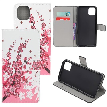 Style Series iPhone 11 Wallet Case Roze Bloemen