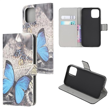 Style Series iPhone 13 Mini Wallet Case Blauwe vlinder