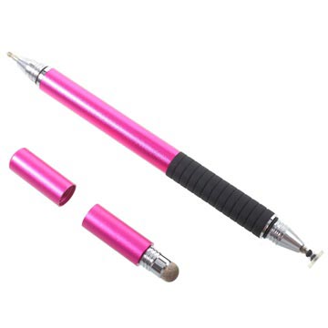 Stylish 3-in-1 Multifunctionele Stylus Pen & Balpen Hot Pink
