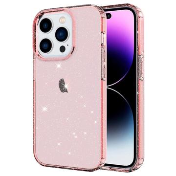 Stylish Glitter Series iPhone 14 Pro Max TPU Hoesje Roze