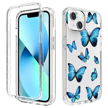 Sweet Armor Series iPhone 14 Hybride Hoesje Blauwe vlinder
