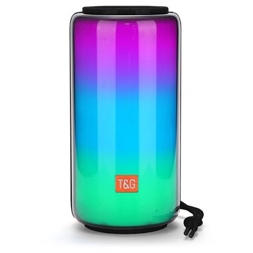 T&G TG639 Stereo Bluetooth Speaker met RGB-verlichting Zwart
