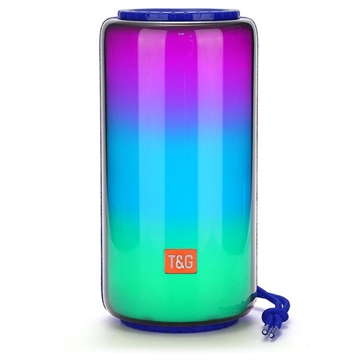 T&G TG639 Stereo Bluetooth Speaker met RGB-verlichting Blauw