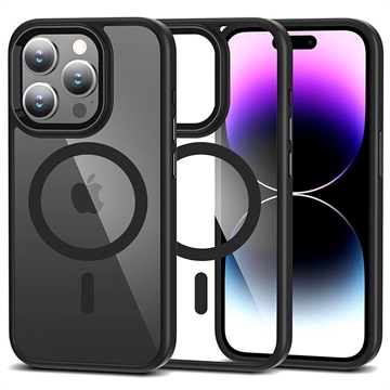 iPhone 15 Pro Tech-Protect Magmat Cover MagSafe-compatibel Doorschijnend Zwart