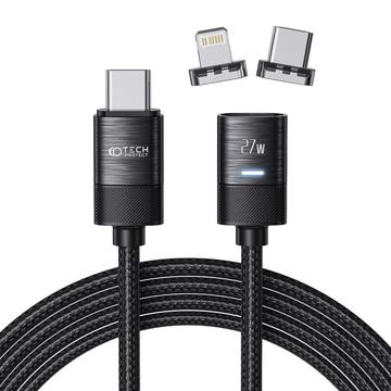 Tech-protect Ultraboost Magnetisch USB-C/Lightning Cable PD 27W 3A 200cm - Zwart
