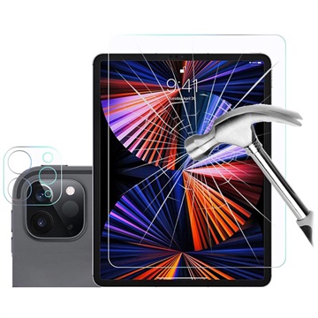 iPad Pro 12.9 (2021) Beschermset van gehard glas Doorzichtig