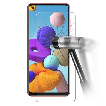 Samsung Galaxy A21s Glazen Screenprotector 9H, 0.3mm Doorzichtig