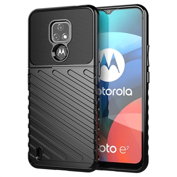 Thunder Series Motorola Moto E7 TPU Case Zwart