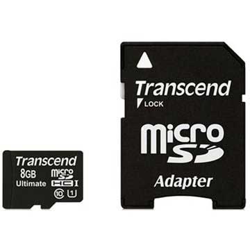 MicroSDHC Card 8GB + Adap 600x Class 10 UHS-I MLC