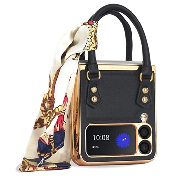 Trendy Handbag Series Samsung Galaxy Z Flip4 5G Hoesje Zwart