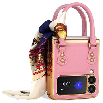 Trendy Handbag Series Samsung Galaxy Z Flip4 5G Hoesje Roze