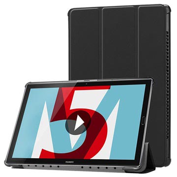 Tri-Fold Series Huawei MediaPad M5 10-M5 10 (Pro) Folio Hoesje Zwart