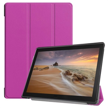 Tri Fold Lenovo Tab E10 Folio Case Paars huismerk kopen in de aanbieding