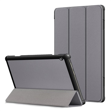 Tri Fold Lenovo Tab M10 Folio Case Grijs huismerk kopen in de aanbieding