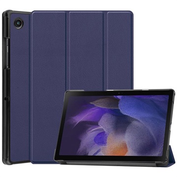 Tri-Fold Series Samsung Galaxy Tab A8 10.5 (2021) Folio Case Donkerblauw