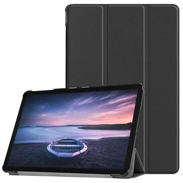 Tri-Fold Series Samsung Galaxy Tab S4 10.5 Smart Folio Hoesje Zwart