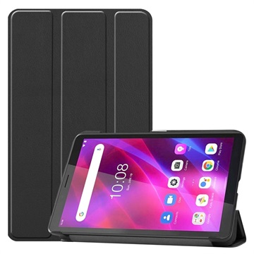 Tri-Fold Series Lenovo Tab M7 (3e generatie) Smart Folio Case Zwart
